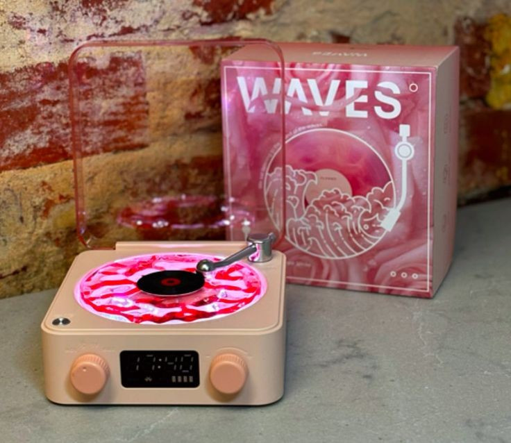 گرامافون موزیکال رنگ صورتی