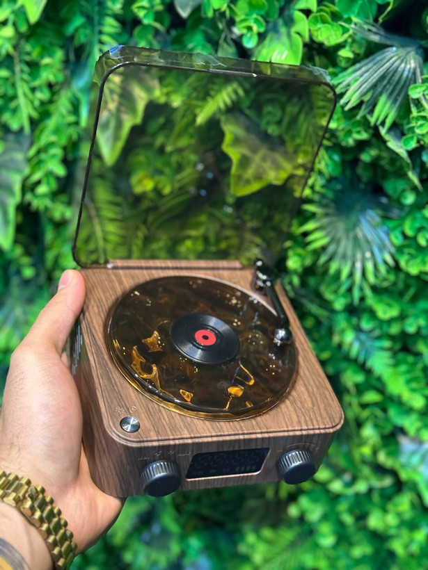 گرامافون موزیکال طرح چوب