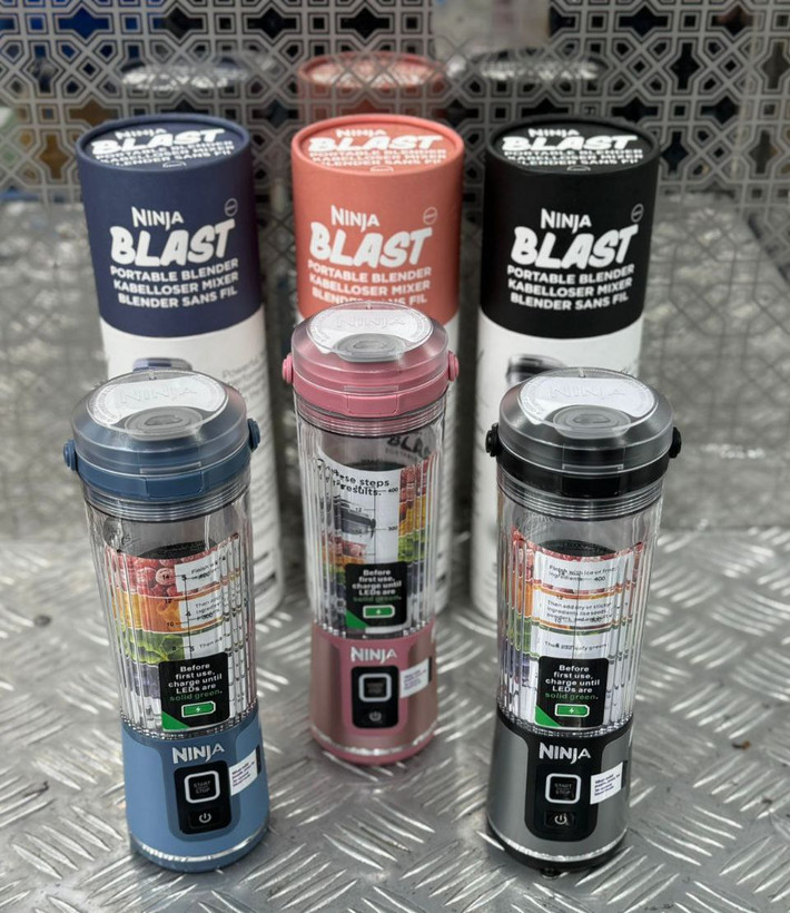 مخلوط کن شارژی نینجا مدل BC151 ظرفیت ۵۳۰ میلی لیتر (اورجینال)+(دارای ۳ درب)