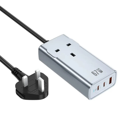 چندراهی برق و شارژر گرین لاین Green Lion GN67WADUK 67W GaN Premium AC Socket
